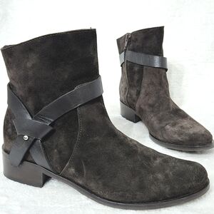 Charles David Womens Ankle Boots‎ Sz 7M Leather Suede Chukka Brown Made In Italy